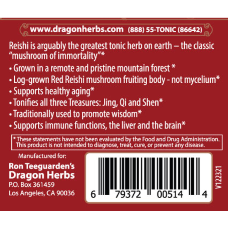 Duanwood Reishi (500 mg), 100 Capsules - Image 3