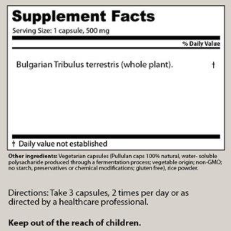 Tribulus, 100 Capsules - Image 3