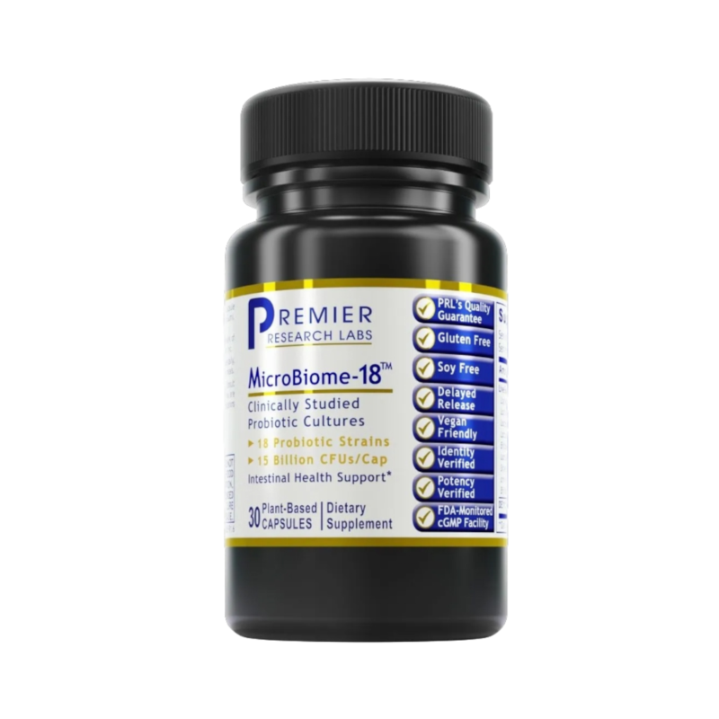 MicroBiome-18, 30 Vegan Capsules, Premier Research Labs