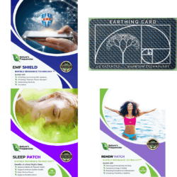 Energy Healing featuring: EMF Shield, 2 pack, EARTHING CARD +, Sleep Patch,  24 pack, Nature’s Frequencies, Renew Patch, 24 pack, Nature’s Frequencies