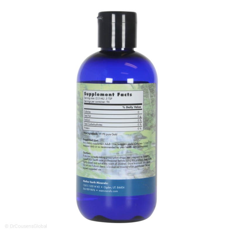 Gold (Angstrom) Supplement, 8oz, Mother Earth Minerals - Image 2