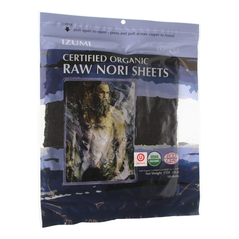 Raw Organic Nori Sheet, 10-pack, Izumi Brand